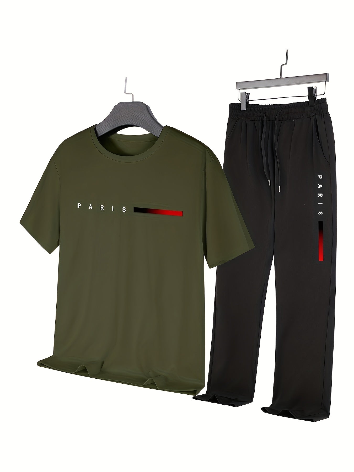 Men'S Casual Sports Two-Piece Set Short Sleeve .