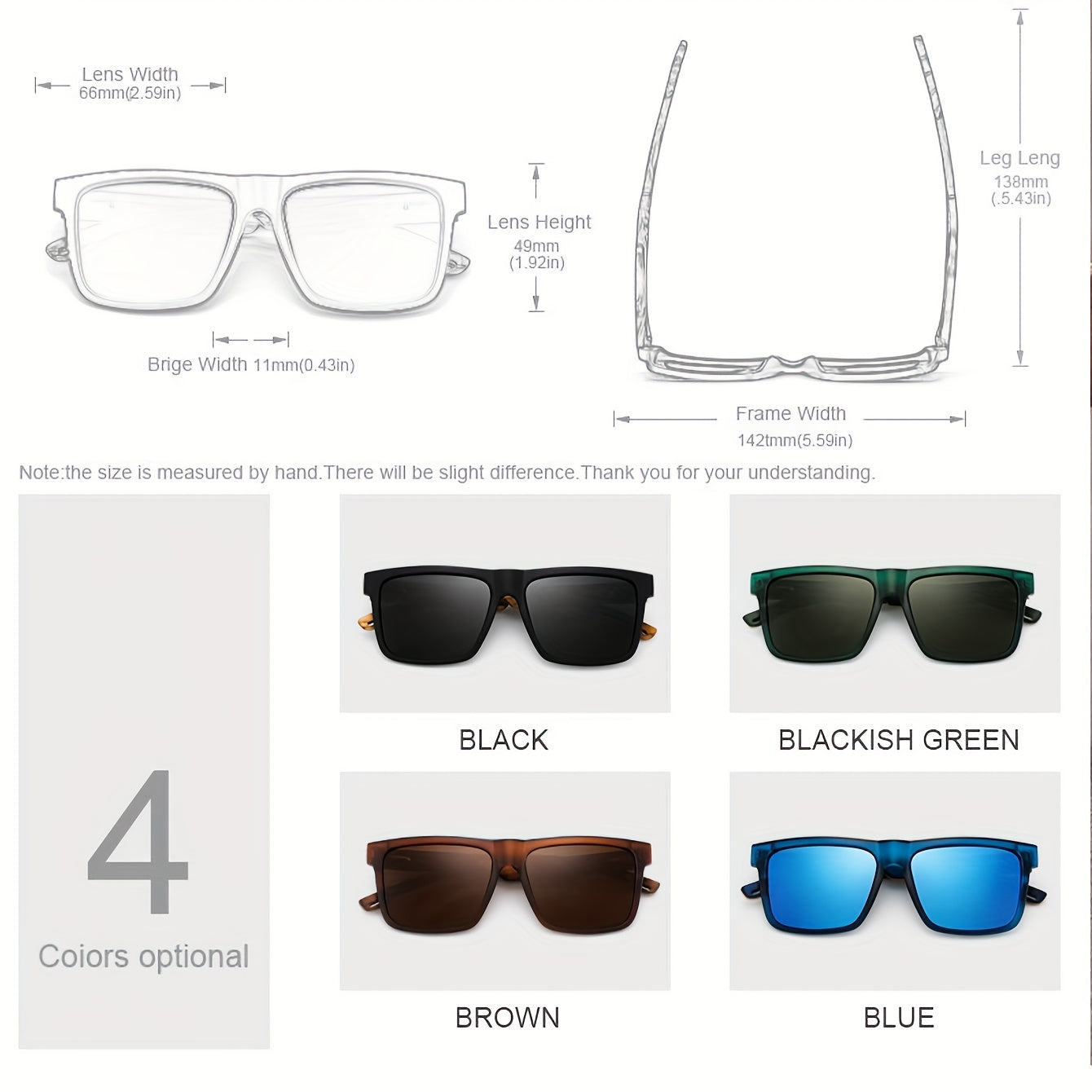 1pc Men's Retro Walnut Fashion Glasses, Ultra-Light Fashion Glasses For Men And Women,