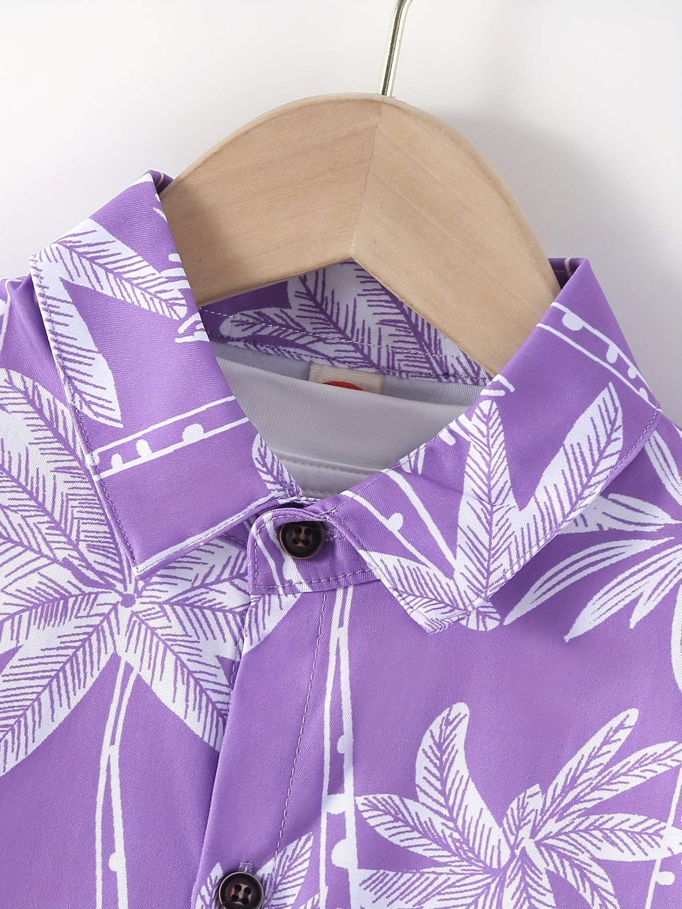 Funny Shirts For Boys Trendy Shirts Coconut Tree Pattern Print Short Sleeve.