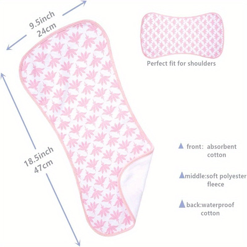 4-Pack of Ultra-Soft & Absorbent Burp Cloths - Waterproof & Cute Unisex Designs for Baby, Halloween, Thanksgiving, Christmas Gift Easter Gift