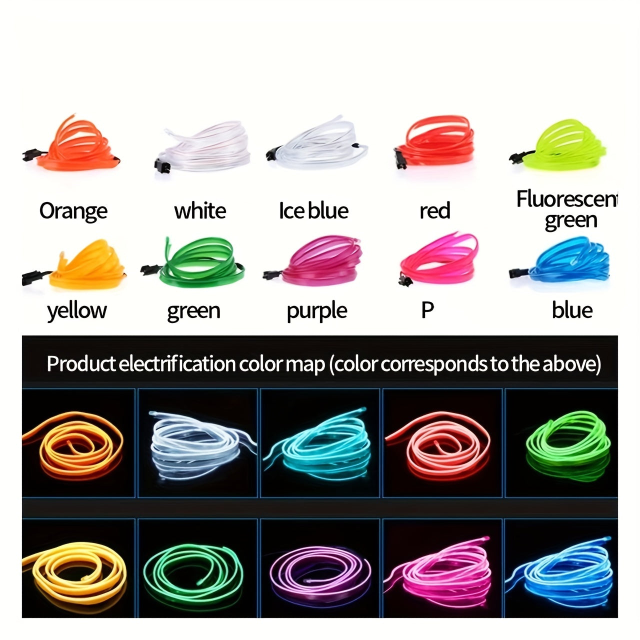 Car Interior LED Decorative Light EL Neon Strip