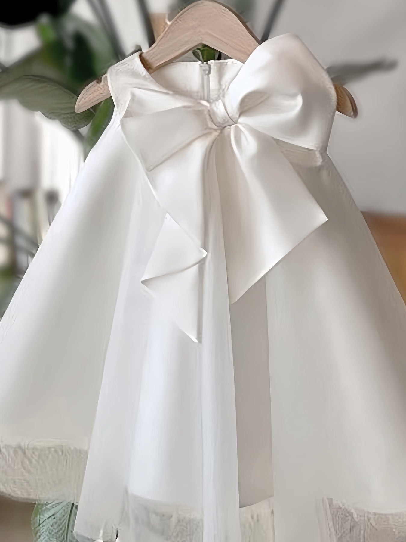Girls Adorable Big Bow Princess Dress Birthday Party One Year Birthday Gift For Kids