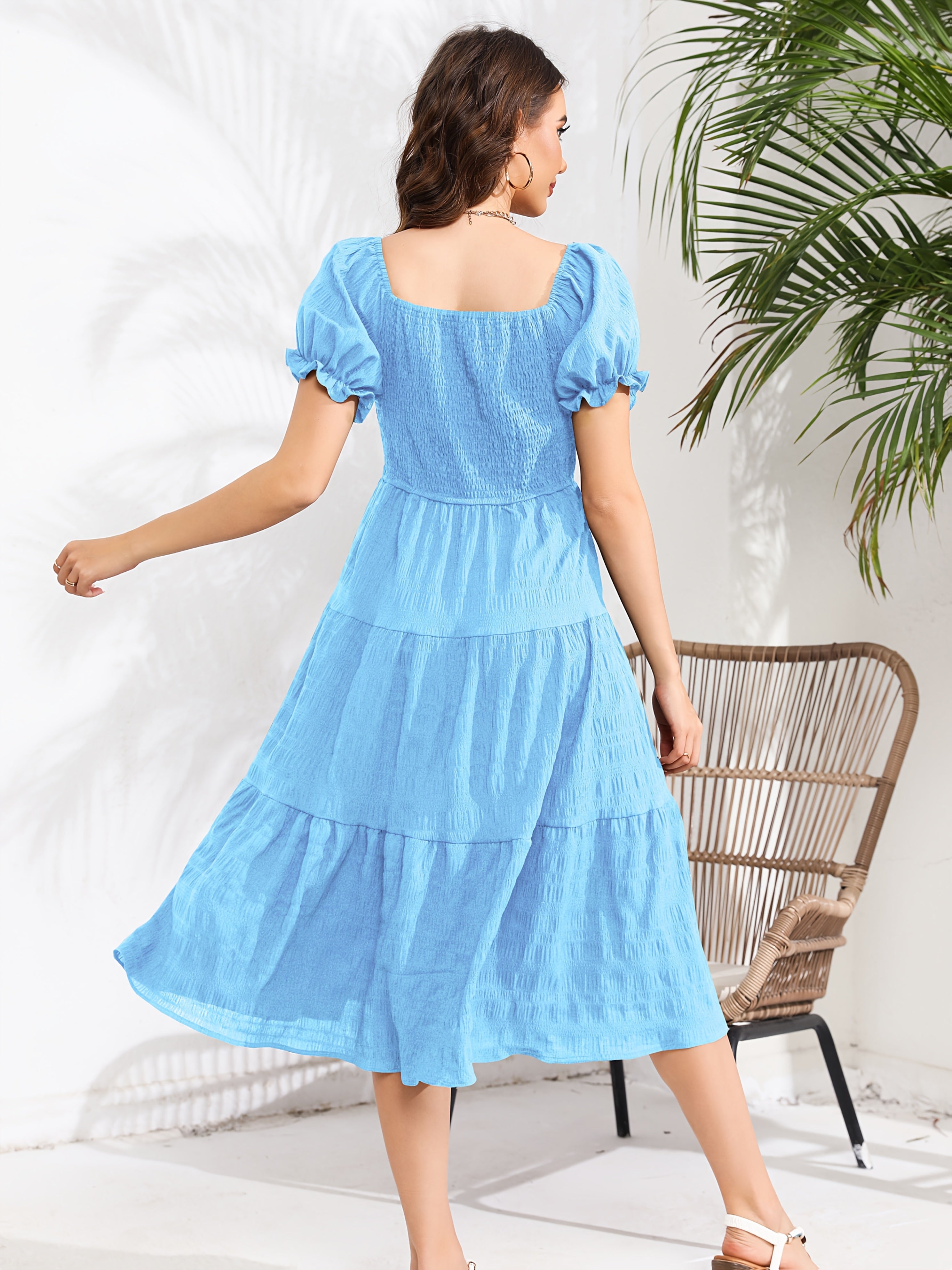 Solid Color Two-Wear Dress./MH