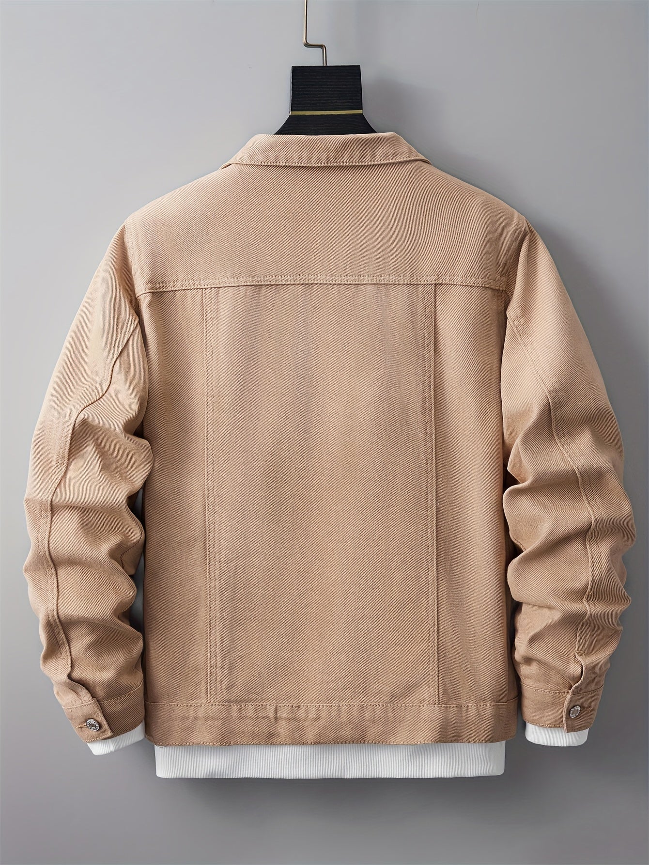 Distressed Ripped Denim Jacket for Men - Stylish Collar,