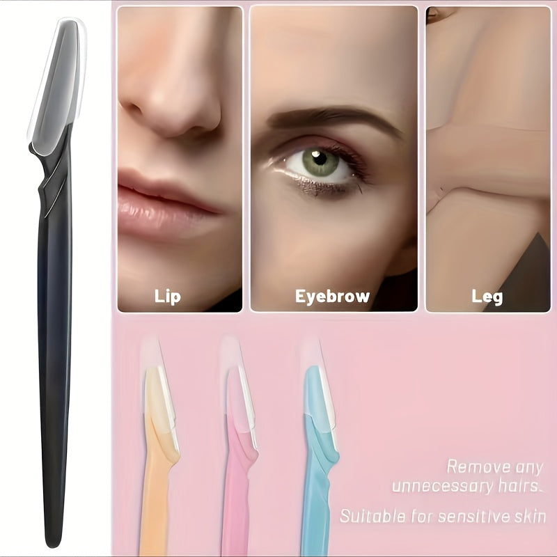 3/5/6/12/24pcs Eyebrow Razor Shaper Shavers, Facial Hair Remover Hair Trimmer Shaving Grooming Kit For Women And Men Face Hair Removers