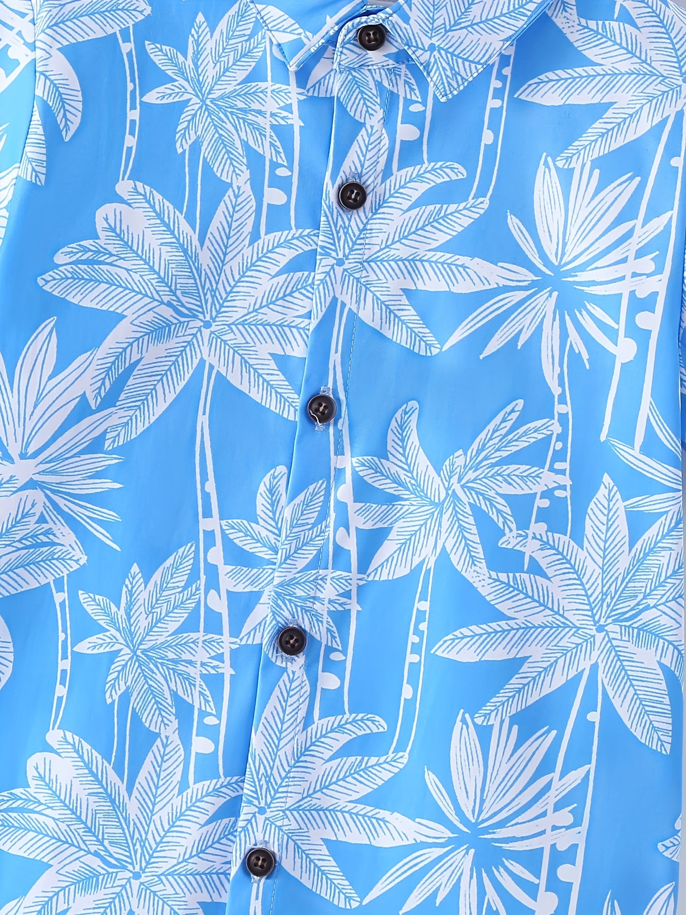 Funny Shirts For Boys Trendy Shirts Coconut Tree Pattern Print Short Sleeve.