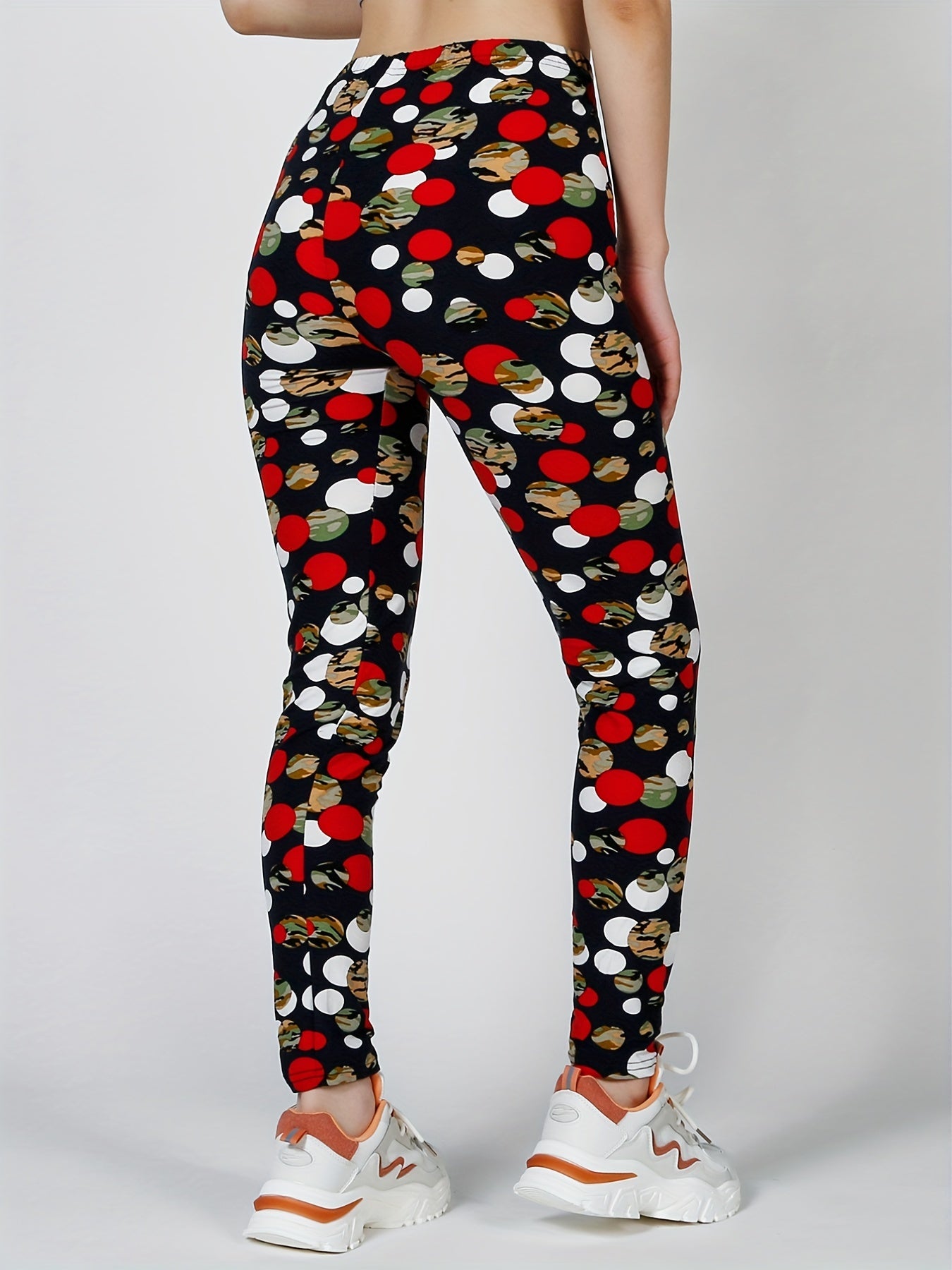 Women's Leggings Floral Printed Pants Casual High Waist Sweatpants Leggings.