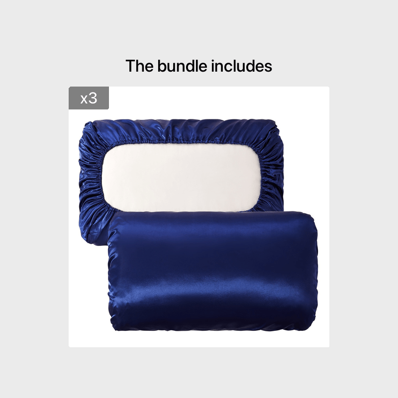 2pcs Soft And Breathable Satin Pillowcase With Elastic Cord .