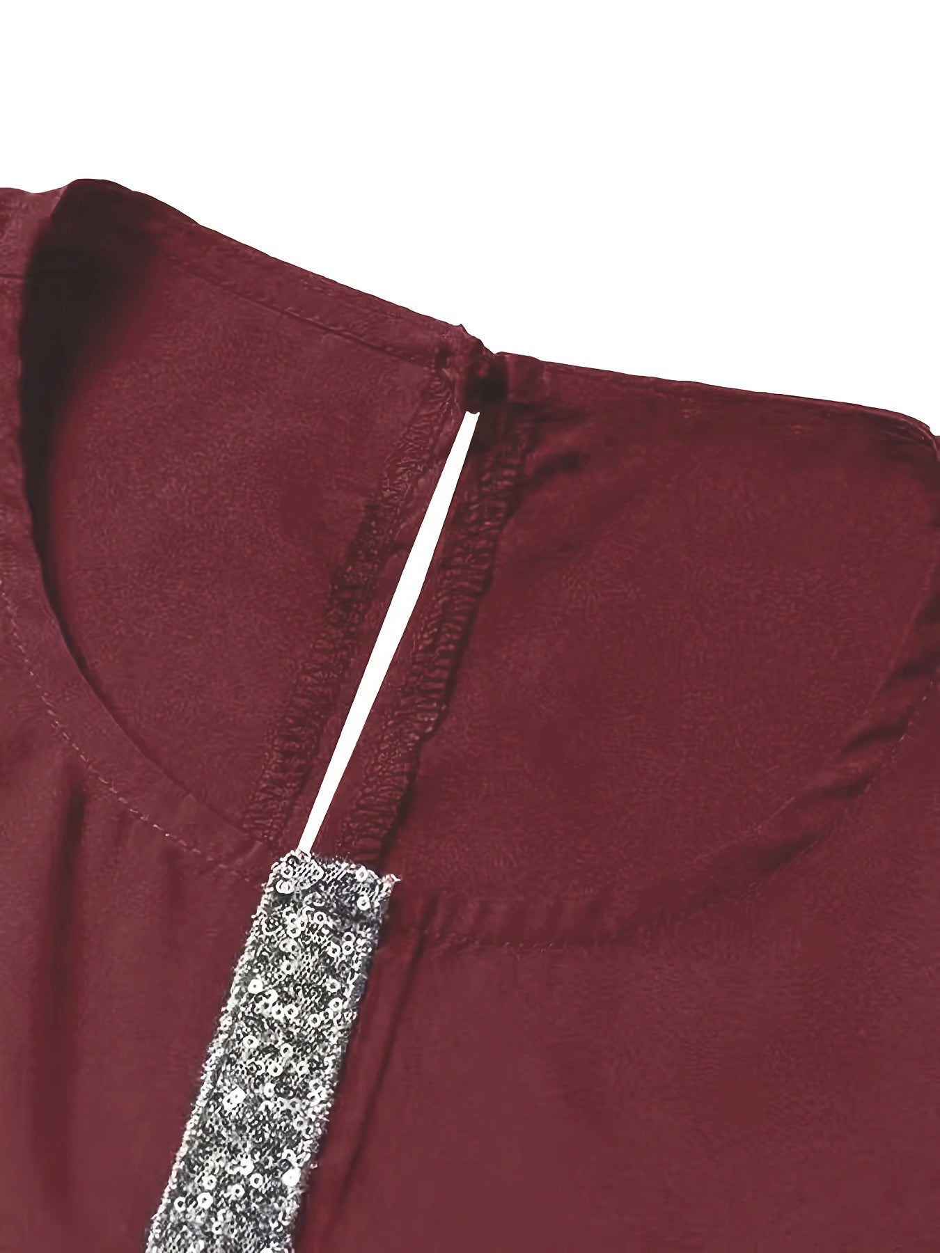 Crew Neck Lantern Sleeve Kaftan Dress, /MH