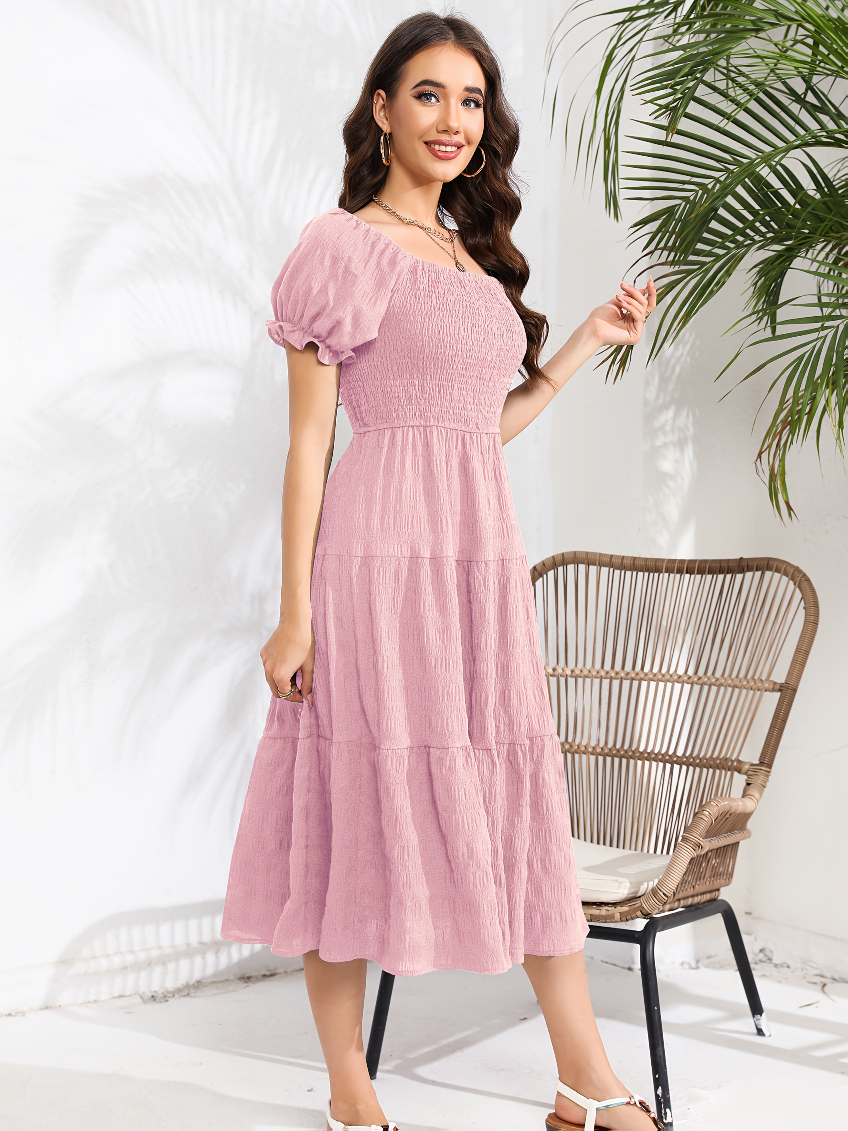 Solid Color Two-Wear Dress./MH