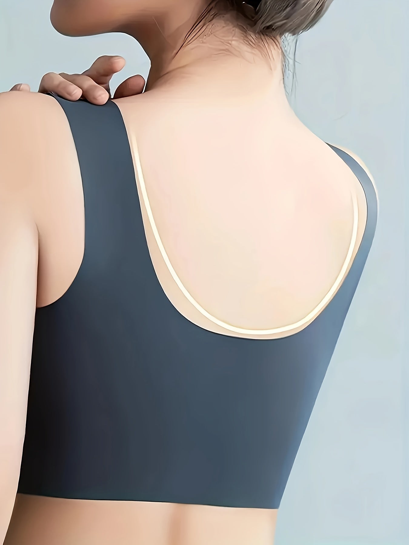 Comfy Chic Wireless Mesh Tank Bra - Soft Push-Up Support,/MH