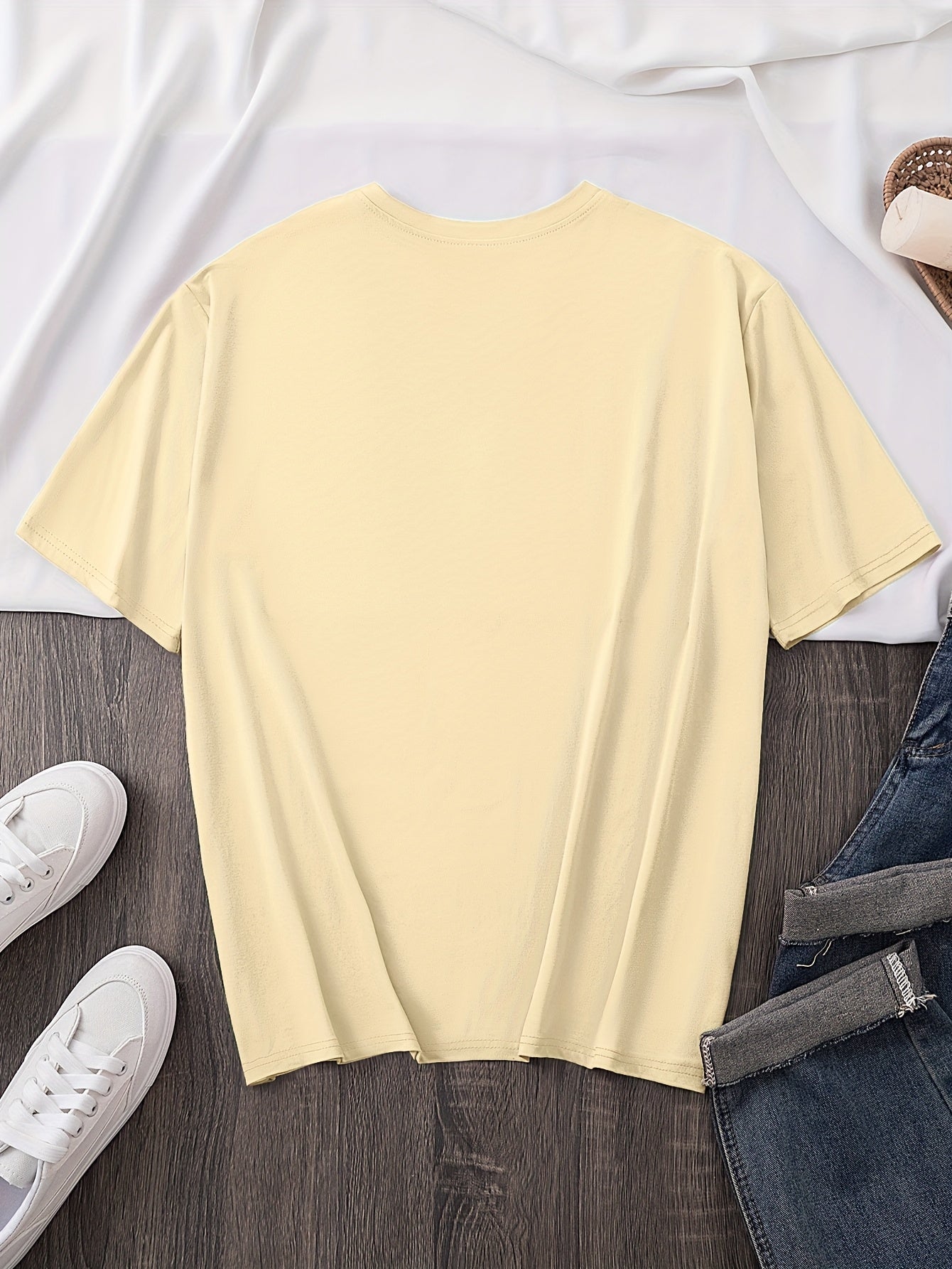 Women's Three-Piece Set Creative Letter Print Short-Sleeve T-Shirt, /MH