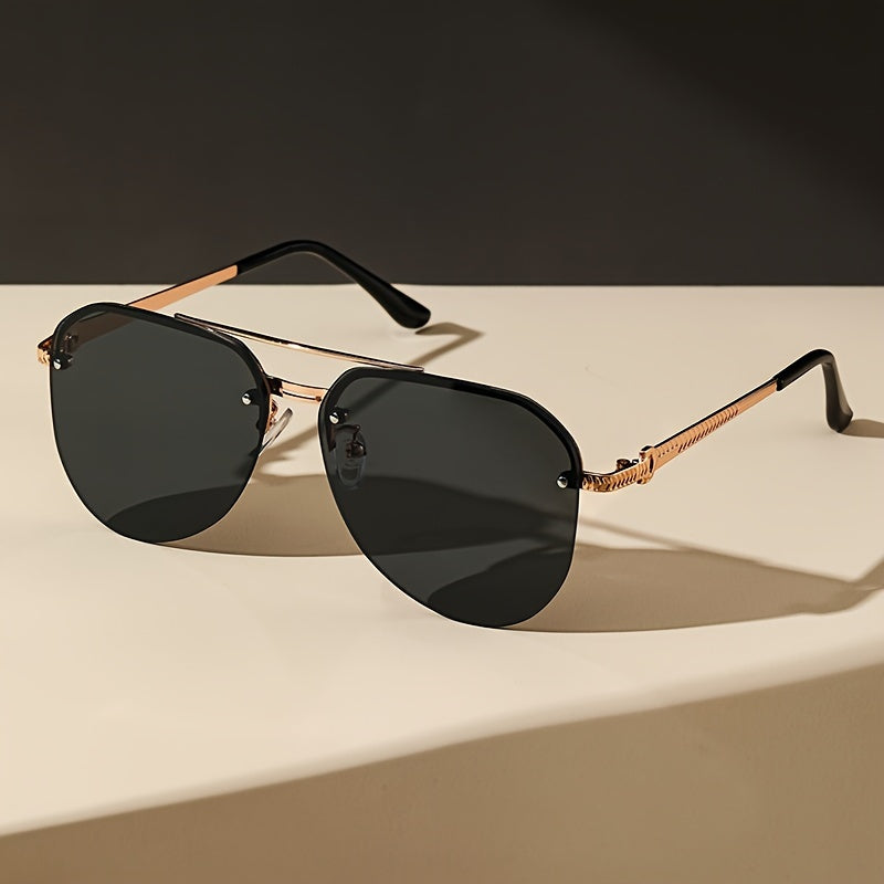 Fashion Glasses For Women Men Gradient Rimless Metal Shades .