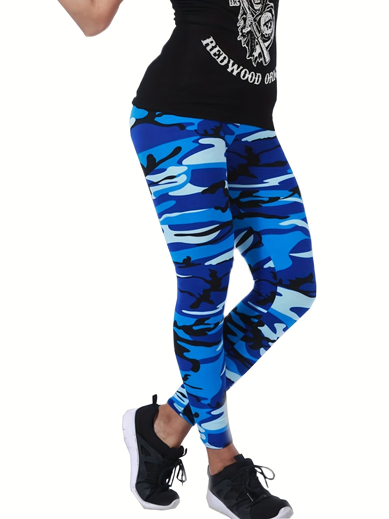 Women's Leggings Floral Printed Pants Casual High Waist Sweatpants Leggings.