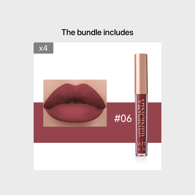 12 colors Matte Velvet Lip Glaze - Long Lasting, Waterproof, Non-Sticky.