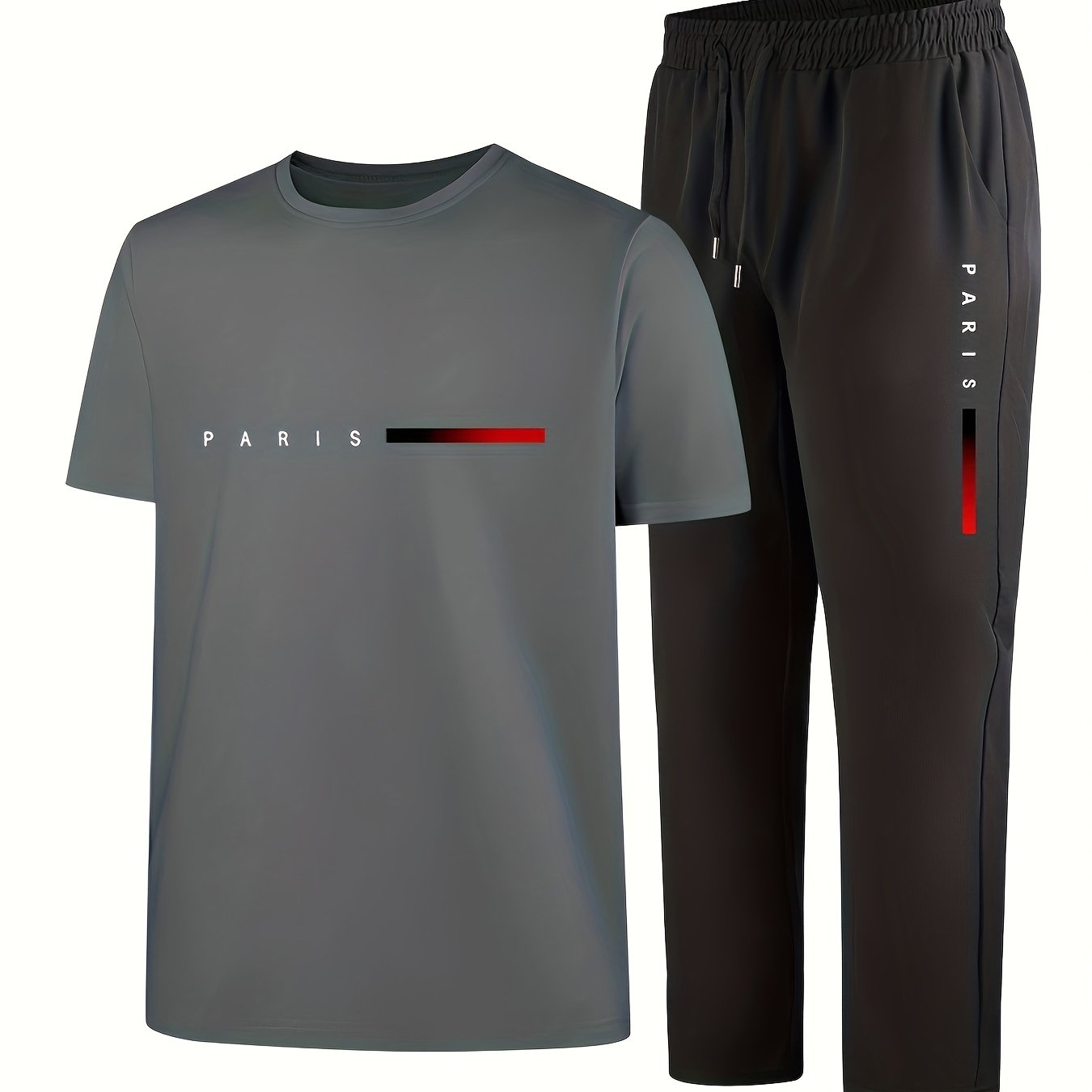 Men'S Casual Sports Two-Piece Set Short Sleeve .