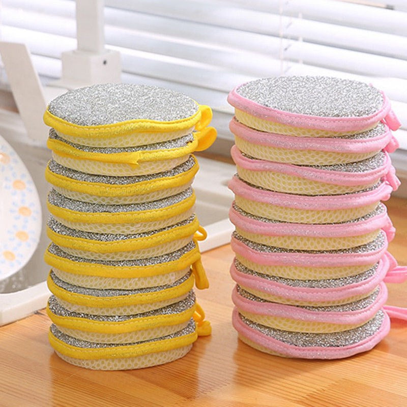 5/10pcs, Double Side Dishwashing Sponge Pan Pot Dish Wash.