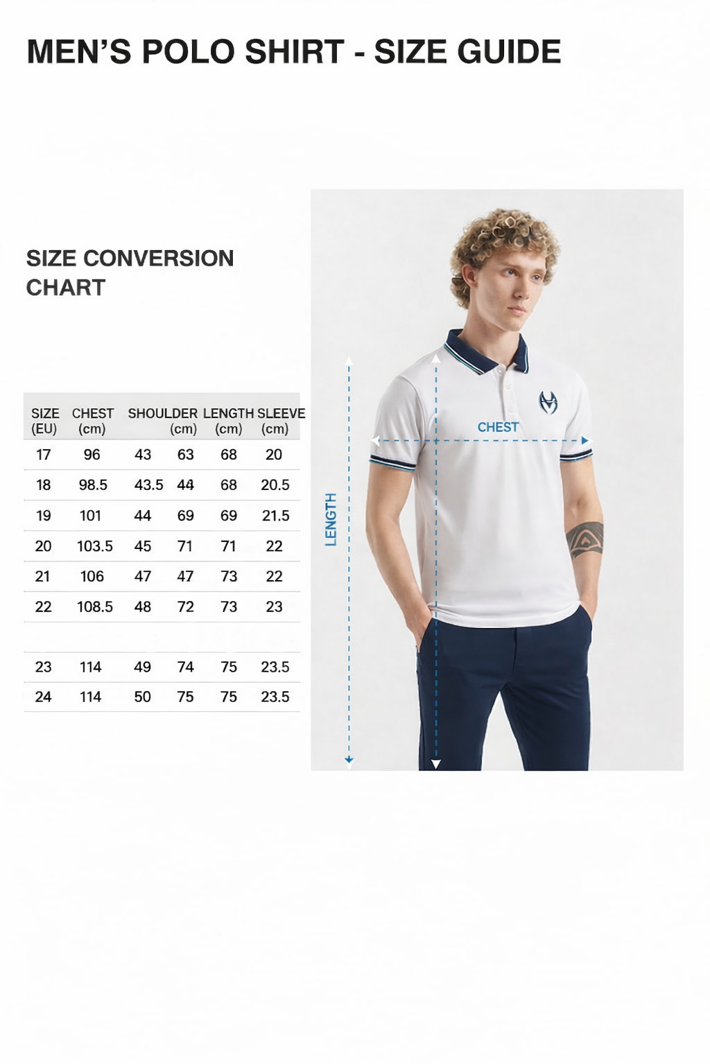 "Classic White Polo Shirt with Contrast Collar & Logo"/MH
