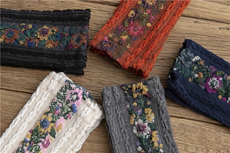 Palace Style Retro Floral Socks for Women,/MH