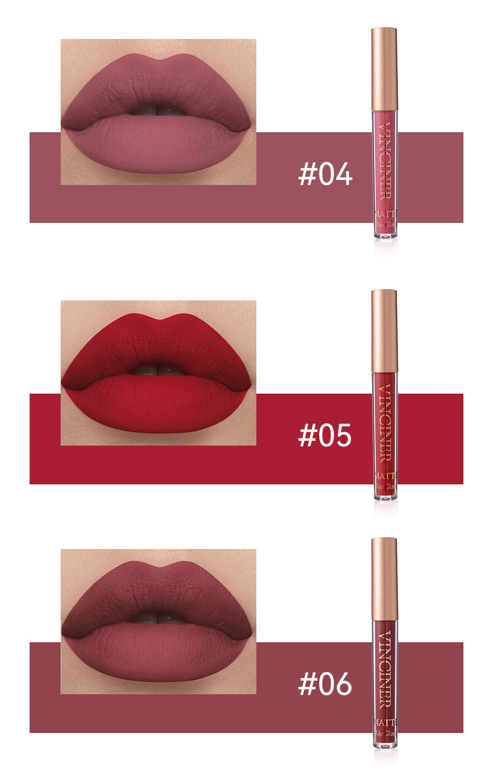 12 colors Matte Velvet Lip Glaze - Long Lasting, Waterproof, Non-Sticky.