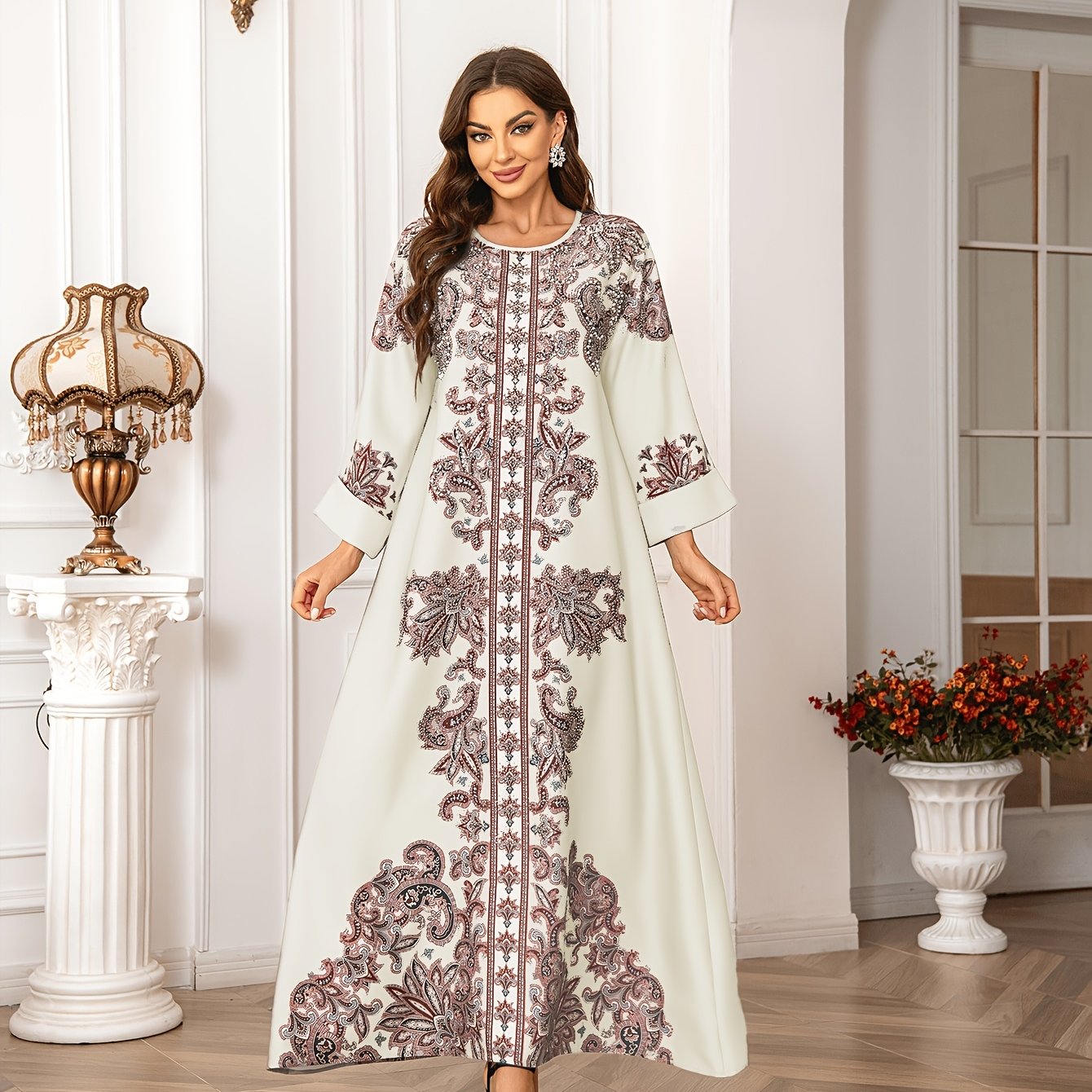 Women's Middle Eastern Abaya Jellabiya Dress -/MH