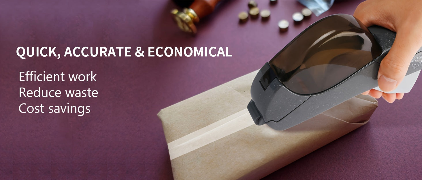 Eagle Automatic Tape Dispenser, Tape Gun Single Handheld Design perfect for Christmas and home gift wrapping, Free 1 Roll of 0.5 Inch (12 mm) and 1 Roll of 0.75 Inch (19 mm) Tapes