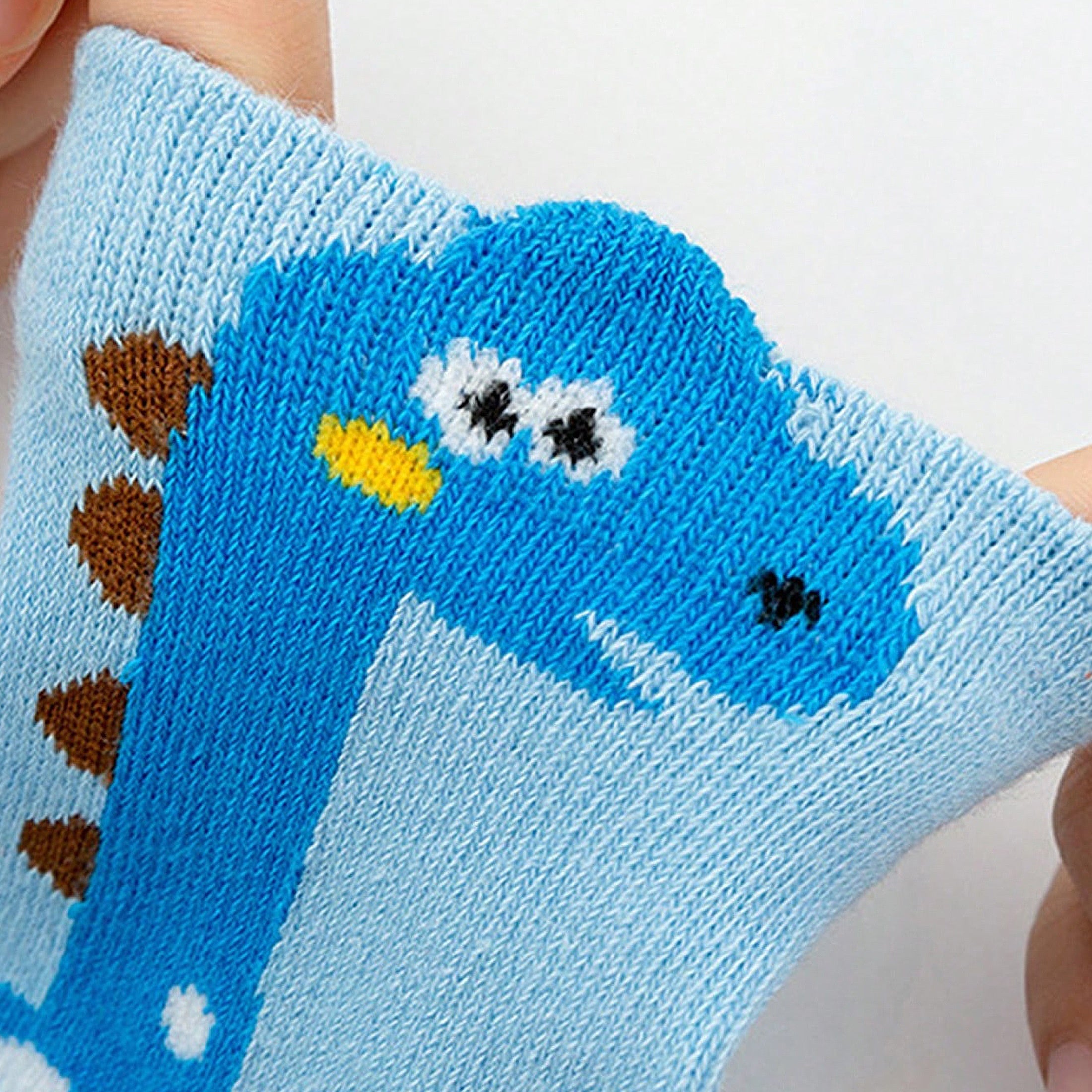 Cartoon Green Dino Pattern 5 Pairs Boy's Short Crew Socks,/MH