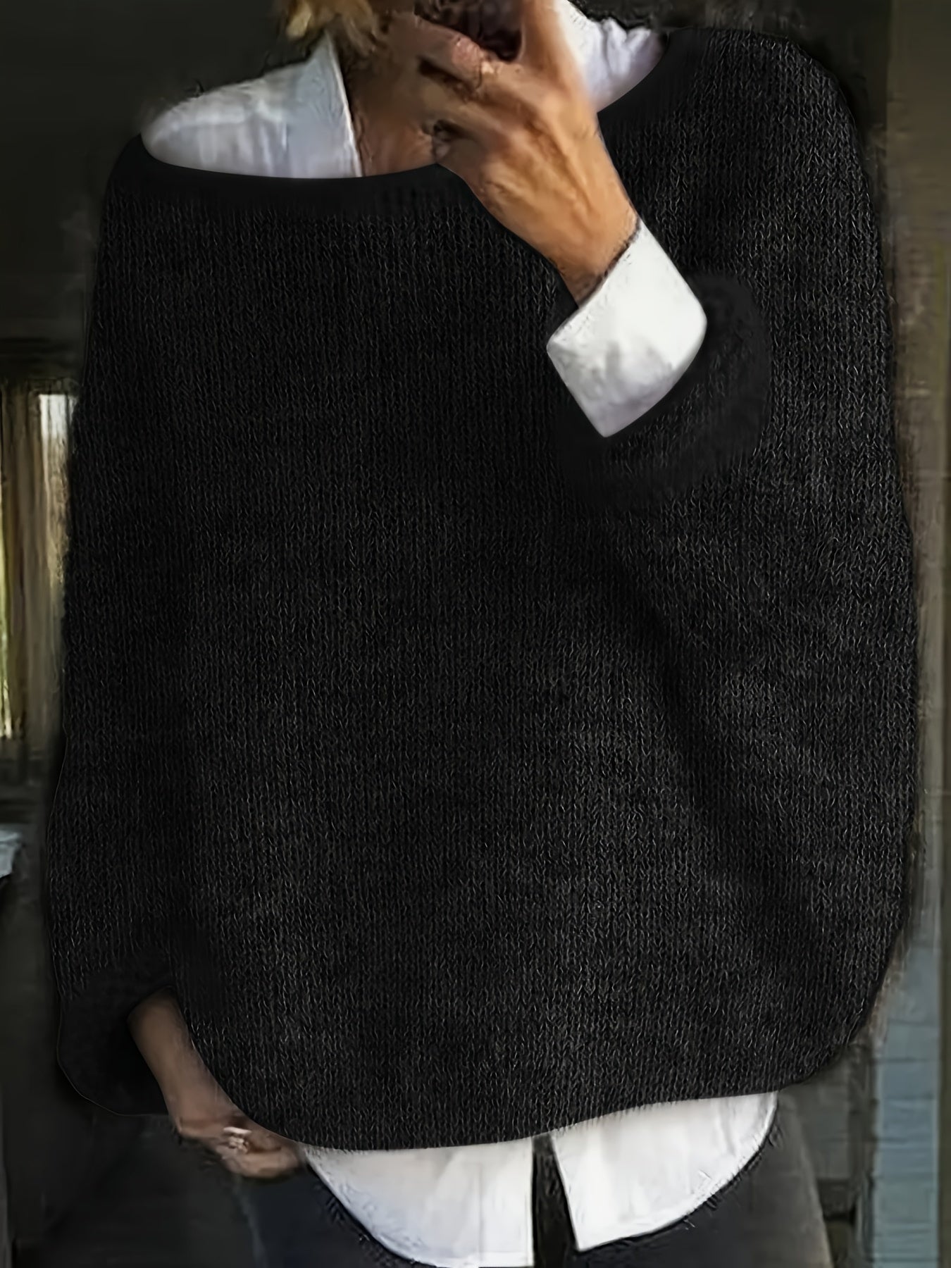 Luxurious Red Fleece Boat Neck Sweater for Women .