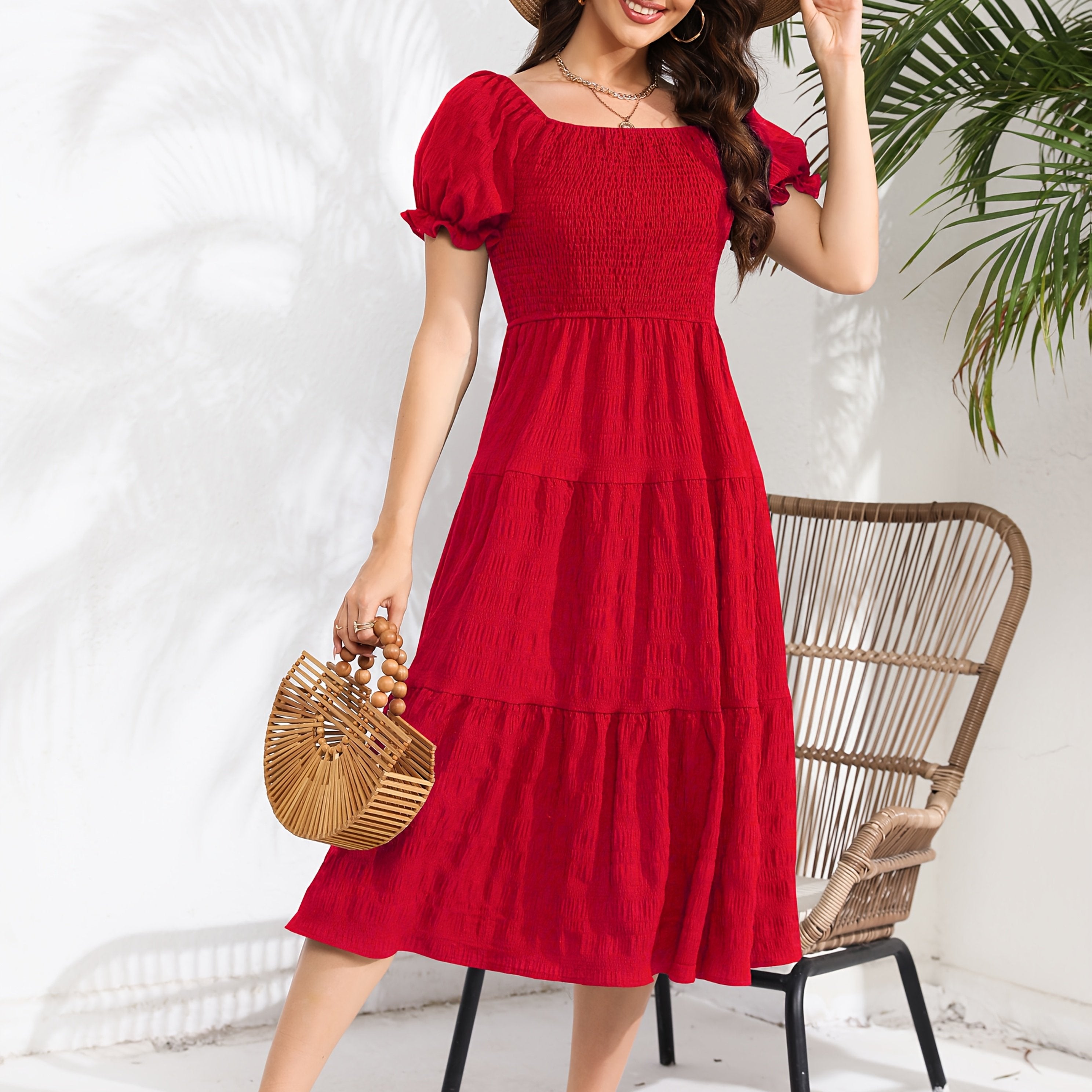 Solid Color Two-Wear Dress./MH