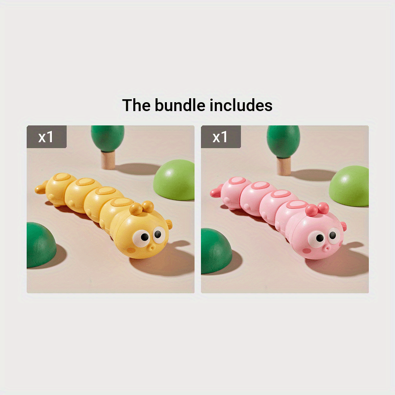 Adorable Wind-Up Toys for Babies & Toddlers - Chain Swing Caterpillar, Puzzles & More! Christmas、Halloween、Thanksgiving Gift