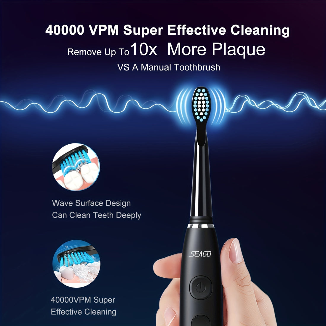 Sonic Electric Toothbrush, Charging Model Sonic Fully Automatic For Men's Special Waterproof Long Battery Life, For Men father's day gift Father's Day Gift