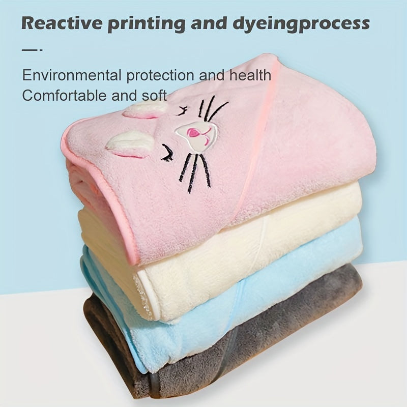 Soft & Adorable Baby Bath Towel With Hood - Perfect For Newborns, Christmas Halloween Gift