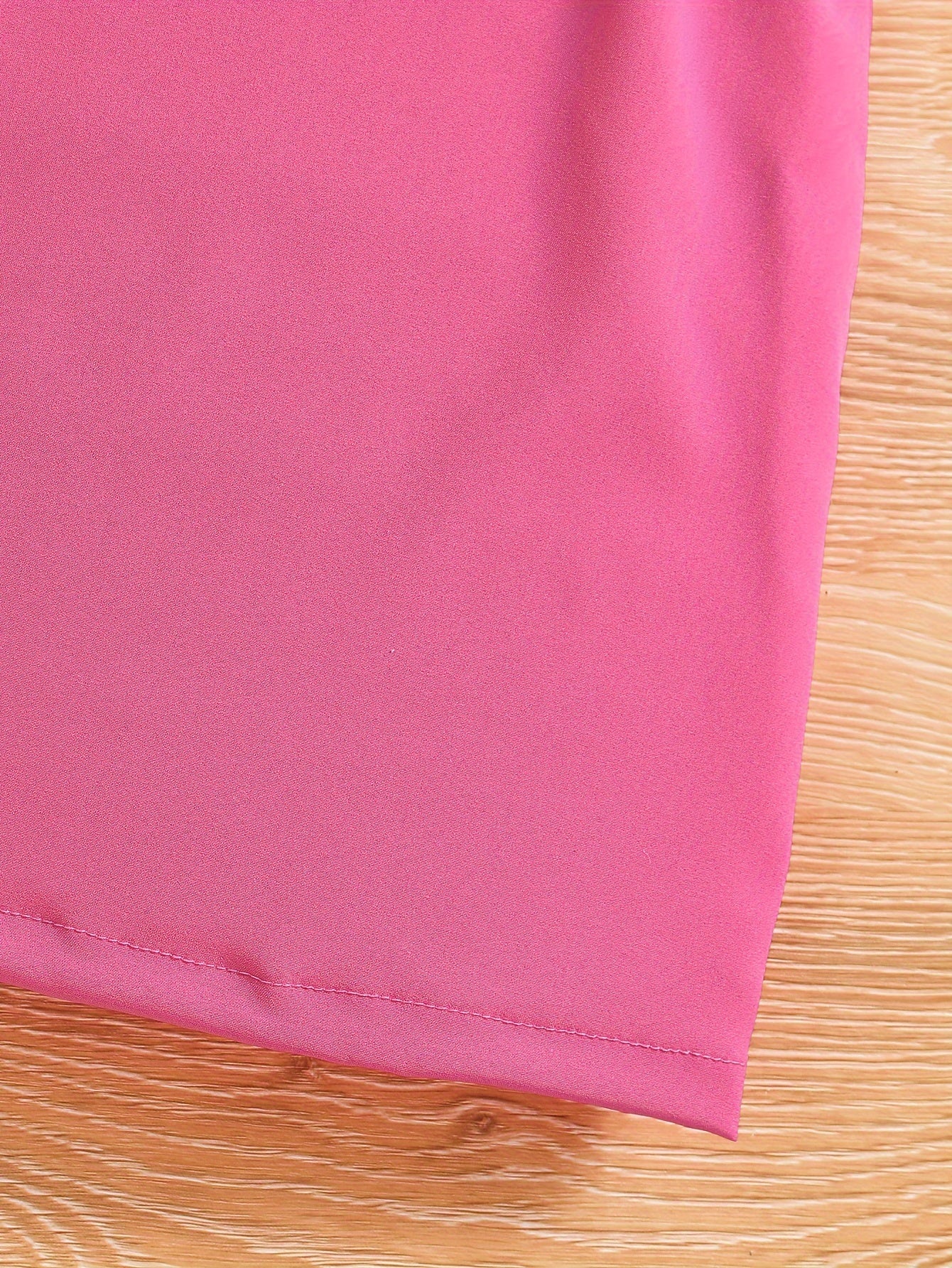 2pcs Girls Fashion Solid Non Stretch Puff Sleeve Double Button Blazer.