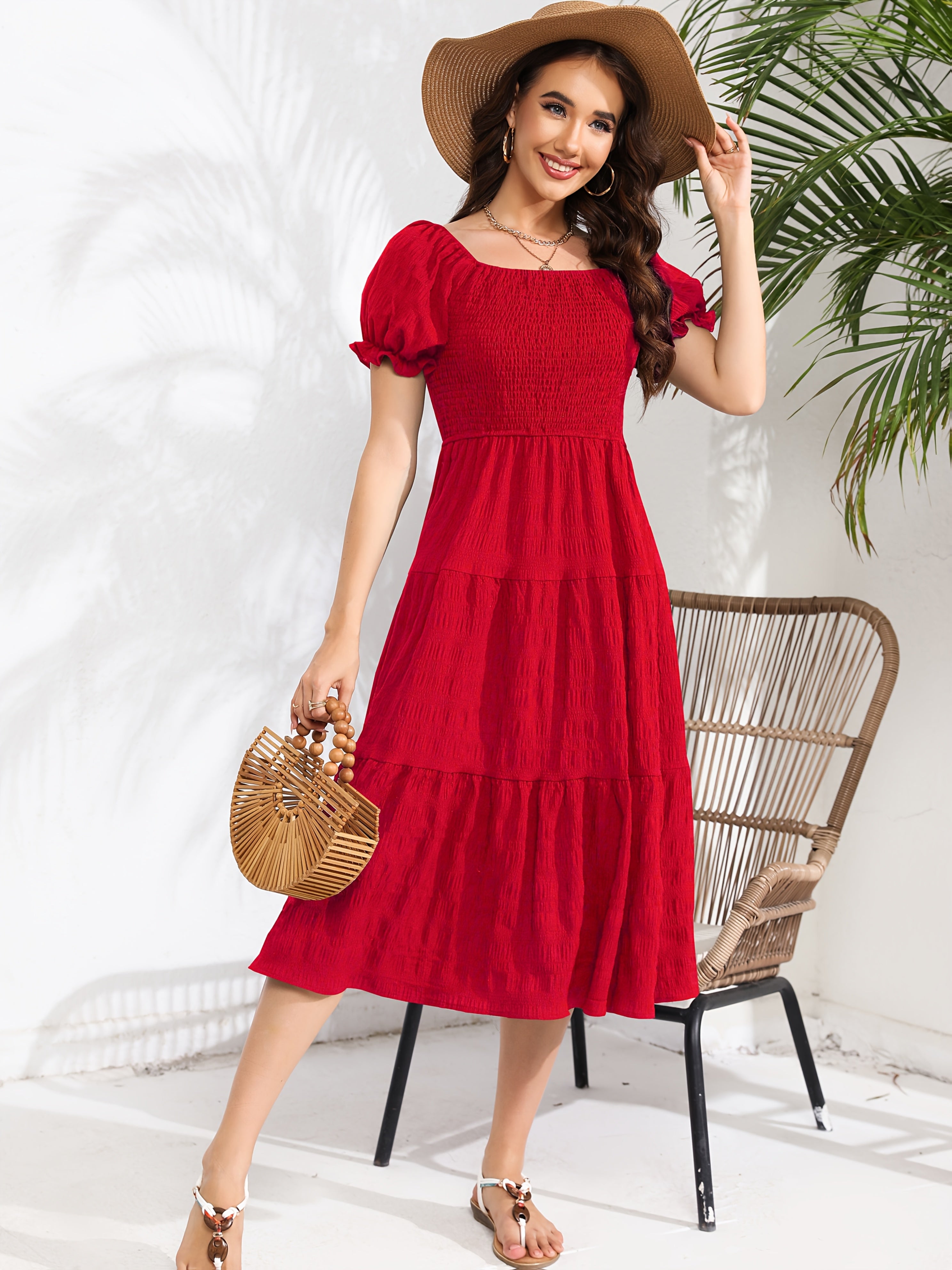 Solid Color Two-Wear Dress./MH