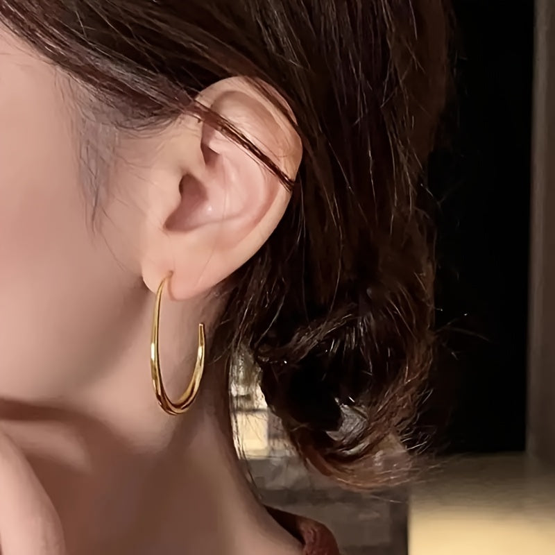 Elegant Water Drop Hoop Earrings for Women - Chic & Vintage Style, Perfect for Parties and Vacations