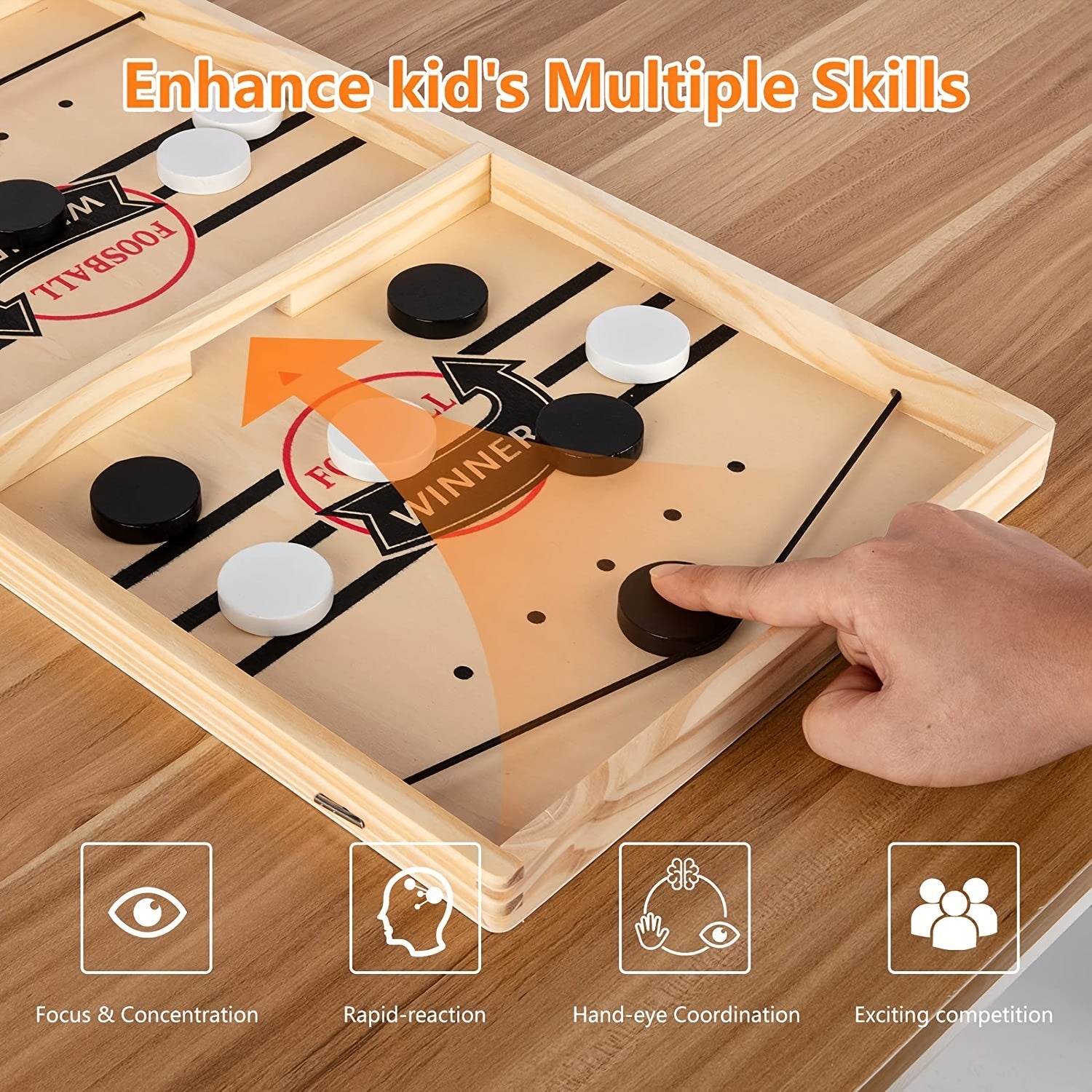 Slingshot Board Games For Adult, Super Winner Sling Puck Foosball Board Game Slingshot Table Hockey Party Game Bouncing Chess Hockey Game Christmas, Halloween, Thanksgiving Gift, gaming Gift