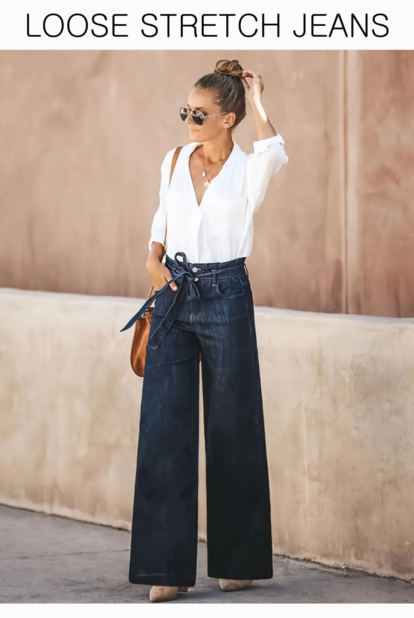 Women'S Stretch High-Waisted Wide-Leg Jeans - ./MH