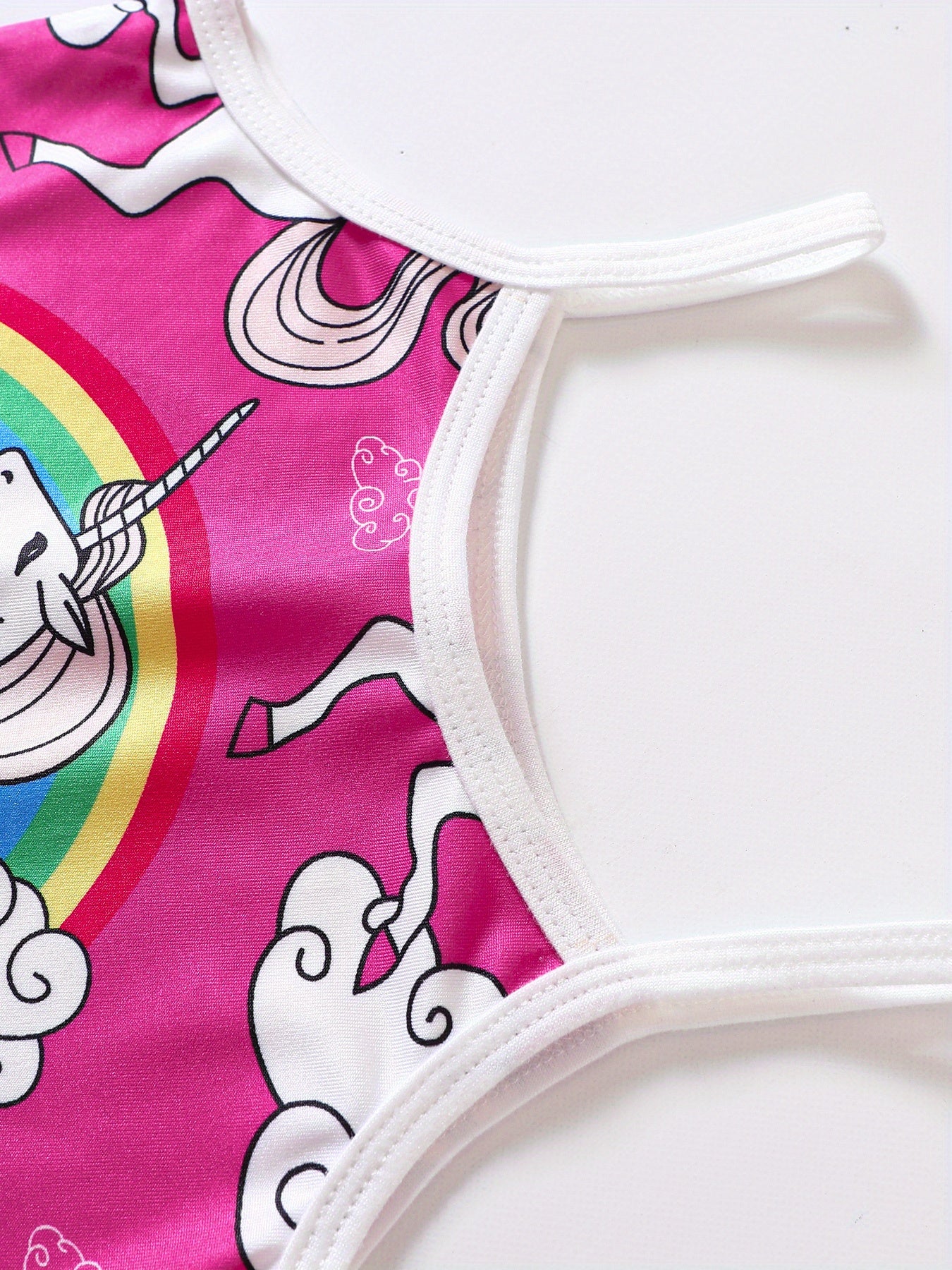 2 Pcs Girl's Onesie Swimsuit & Swimming Cap,