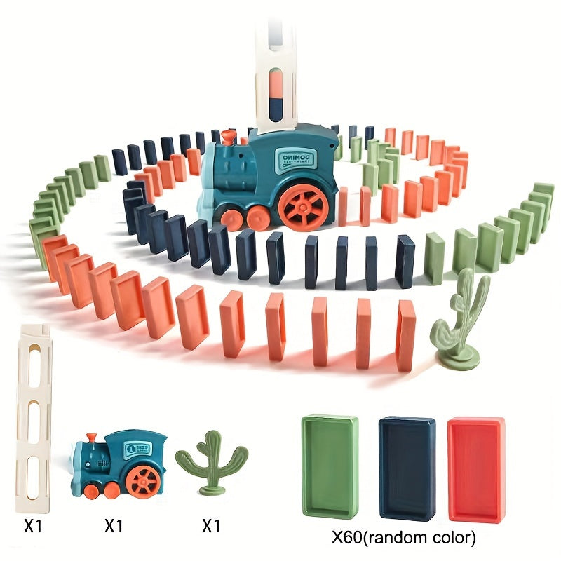 Domino Electric Train Building And Stacking Toy Blocks Domino Set, As Halloween Gift