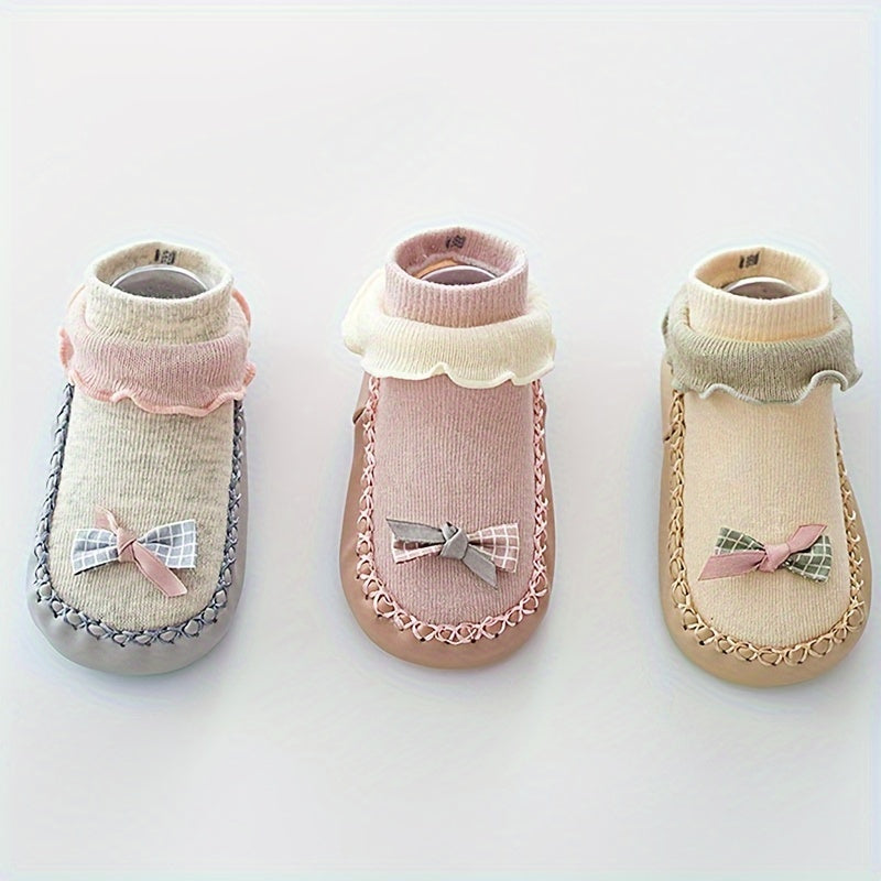 Spring And Autumn Cartoon Baby Leather Bottom Socks, /MH