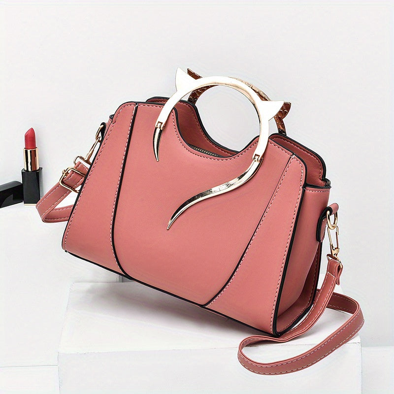 Whimsical Cat Ear Tote Satchel Bag .