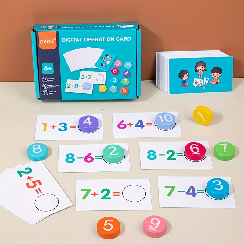 Preschool Learning Activities Educational Toys For Kids 5-7, Numbers With Flash Cards, Wooden Reading Blocks Toys For Boys Girls Gifts, Halloween, Christmas, And Thanksgiving Day Gift