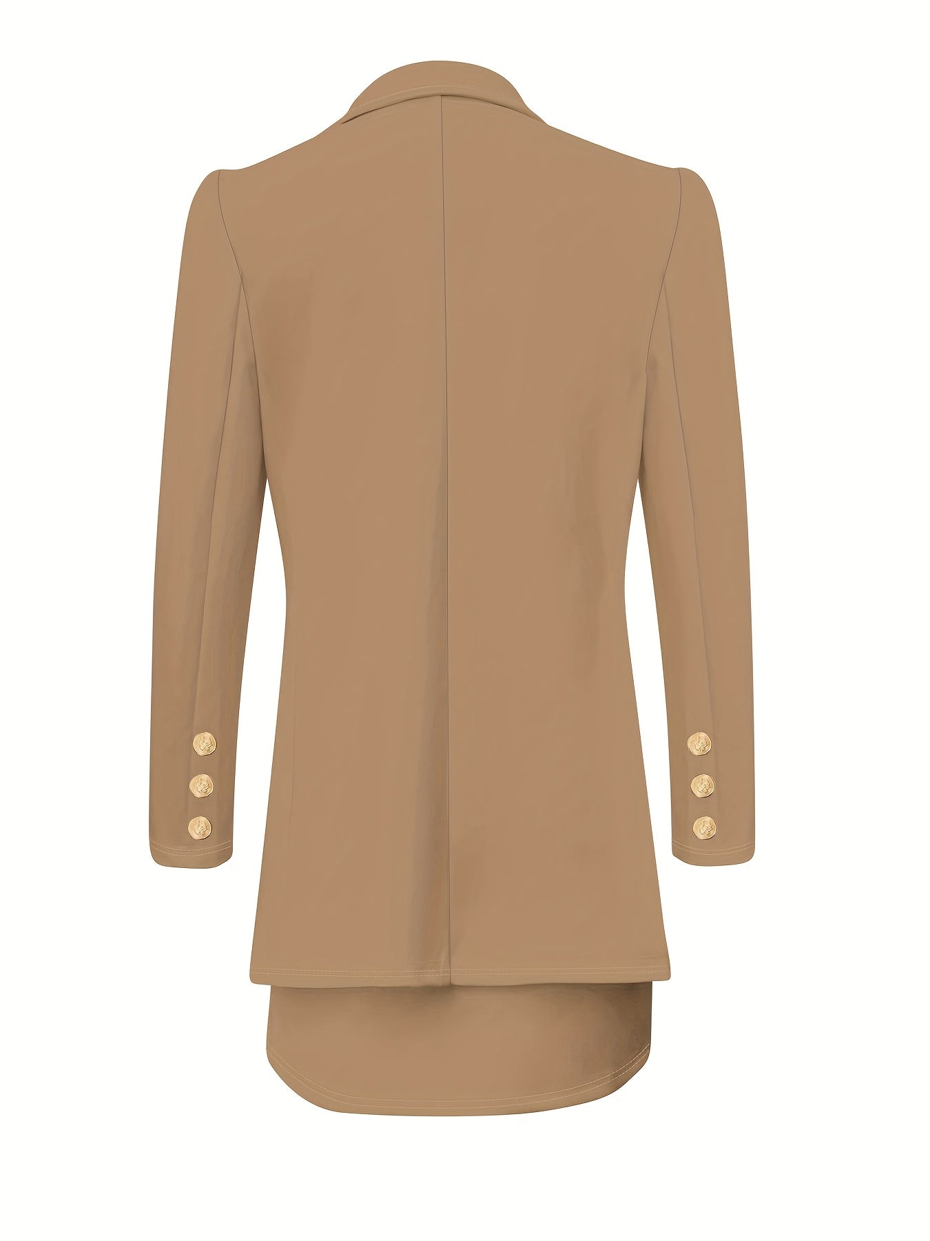 LUDOMI Women'S Stylish White Casual Blazer & Skirt Set .