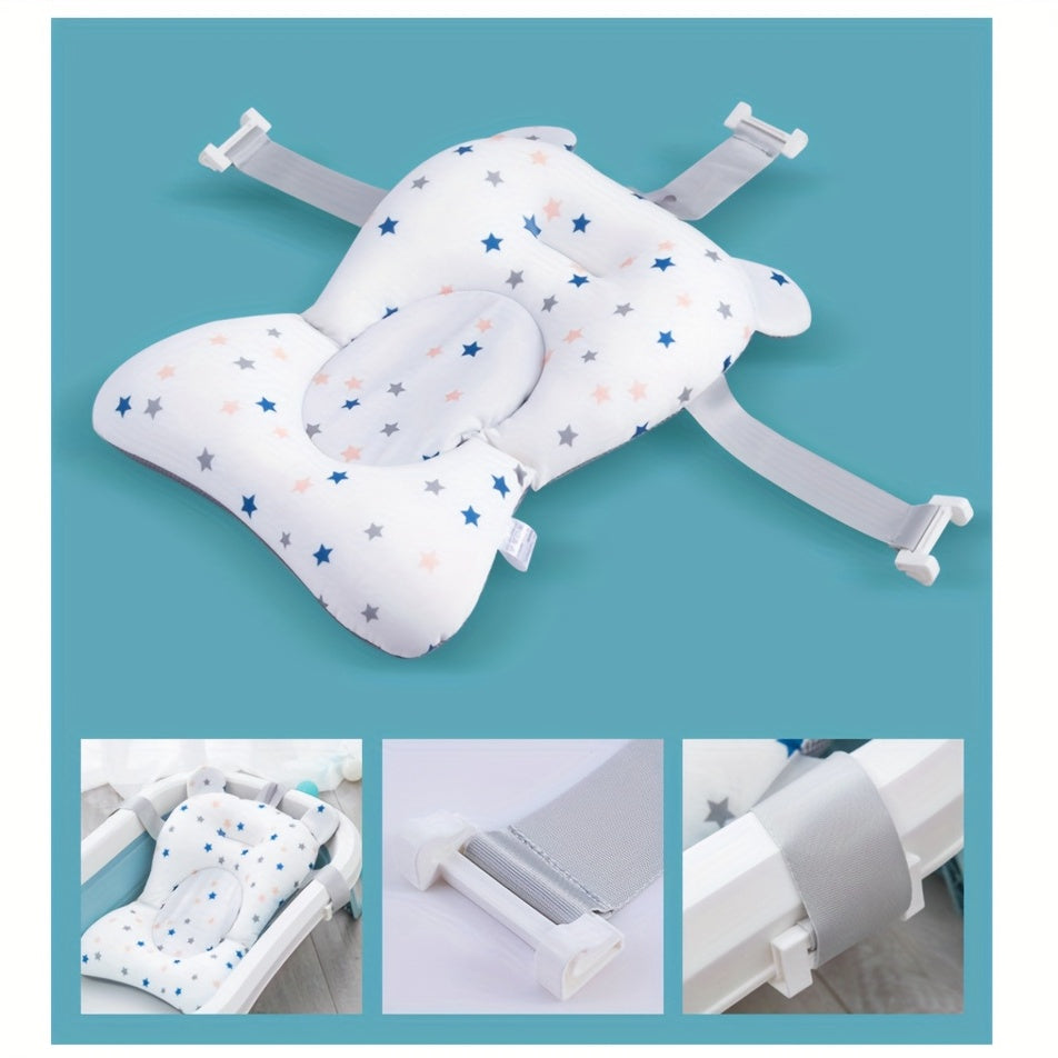 45.72*33.02 cm Newborn Toddler Bathtub Mat, Baby Bath Seat, Support Net, Baby Bath Mat, Baby Bath Cushion, Soft Anti-Slip Bath Pad, Toddler Bath Pillow, Christmas, Halloween, Thanksgiving Day Gift