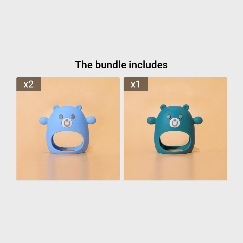 The Perfect Teething Toy For Babies 6M+ - TYRY.HU Silicone Anti-Drop Teether Pacifier With Soft Hands For Sucking & Breastfeeding, Christmas, Halloween, Thanksgiving Day Gift