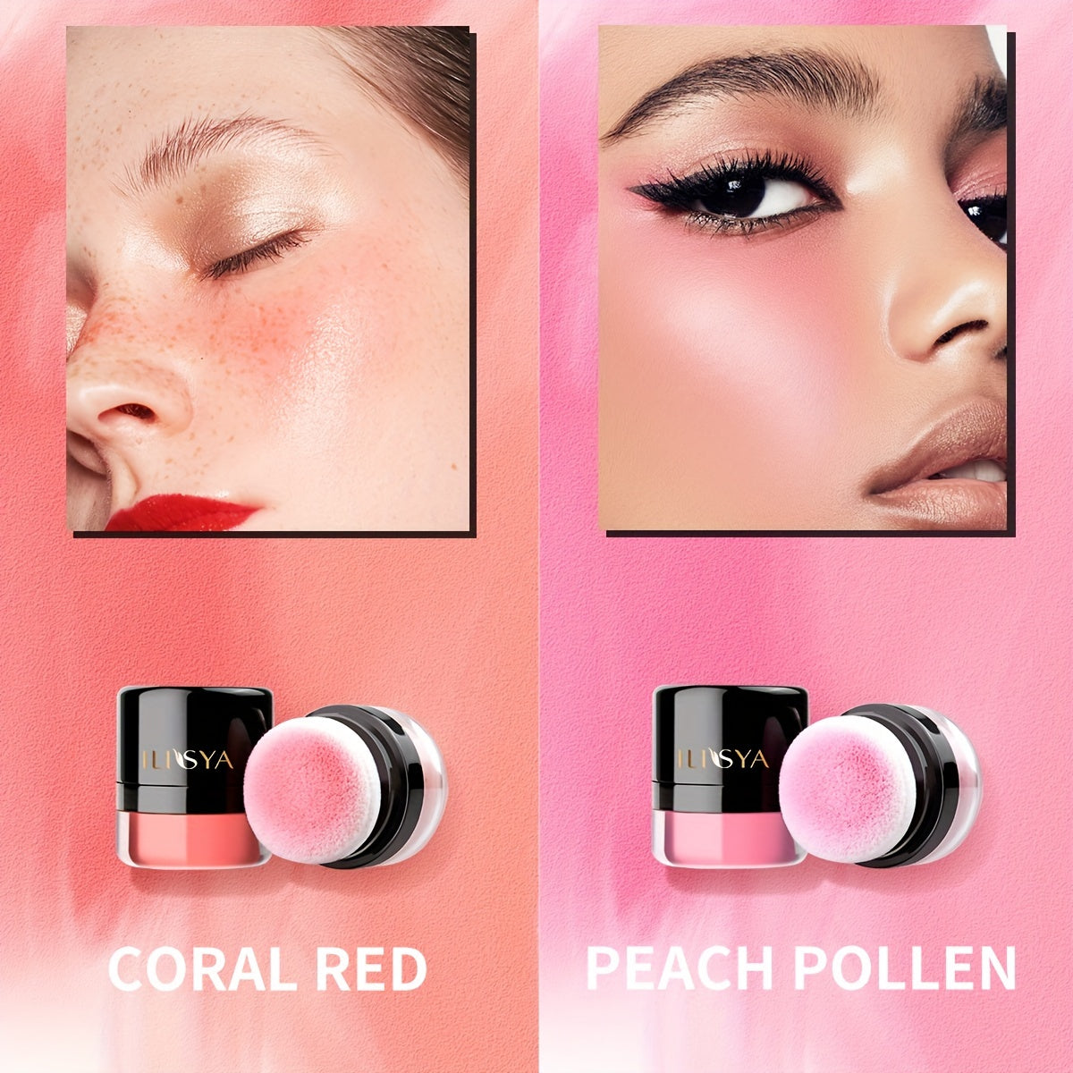 ILISYA Soft Face Blusher Powder Cheek Rouge Nourishing Nude Makeup .