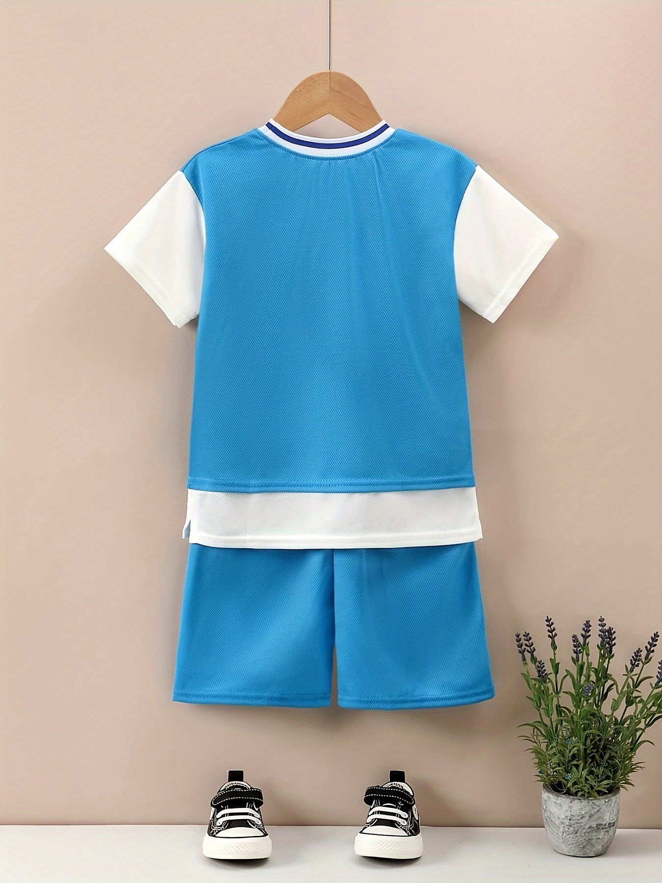 Boys "Young Winning" Number "65" Casual Outfit Round Neck T-shirt.