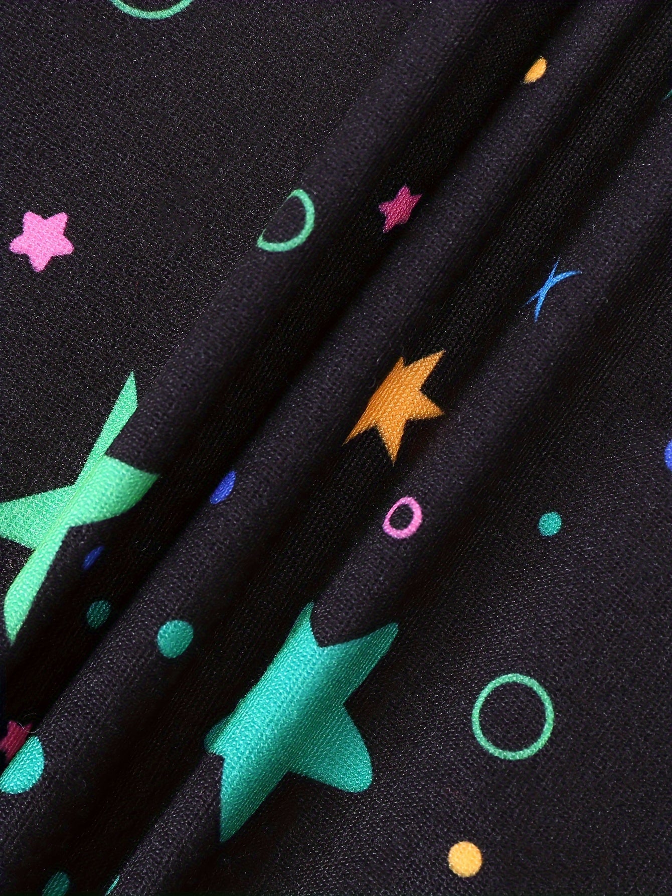 Girl'S 2pcs Starry Night Pajama Set with Long Sleeve.