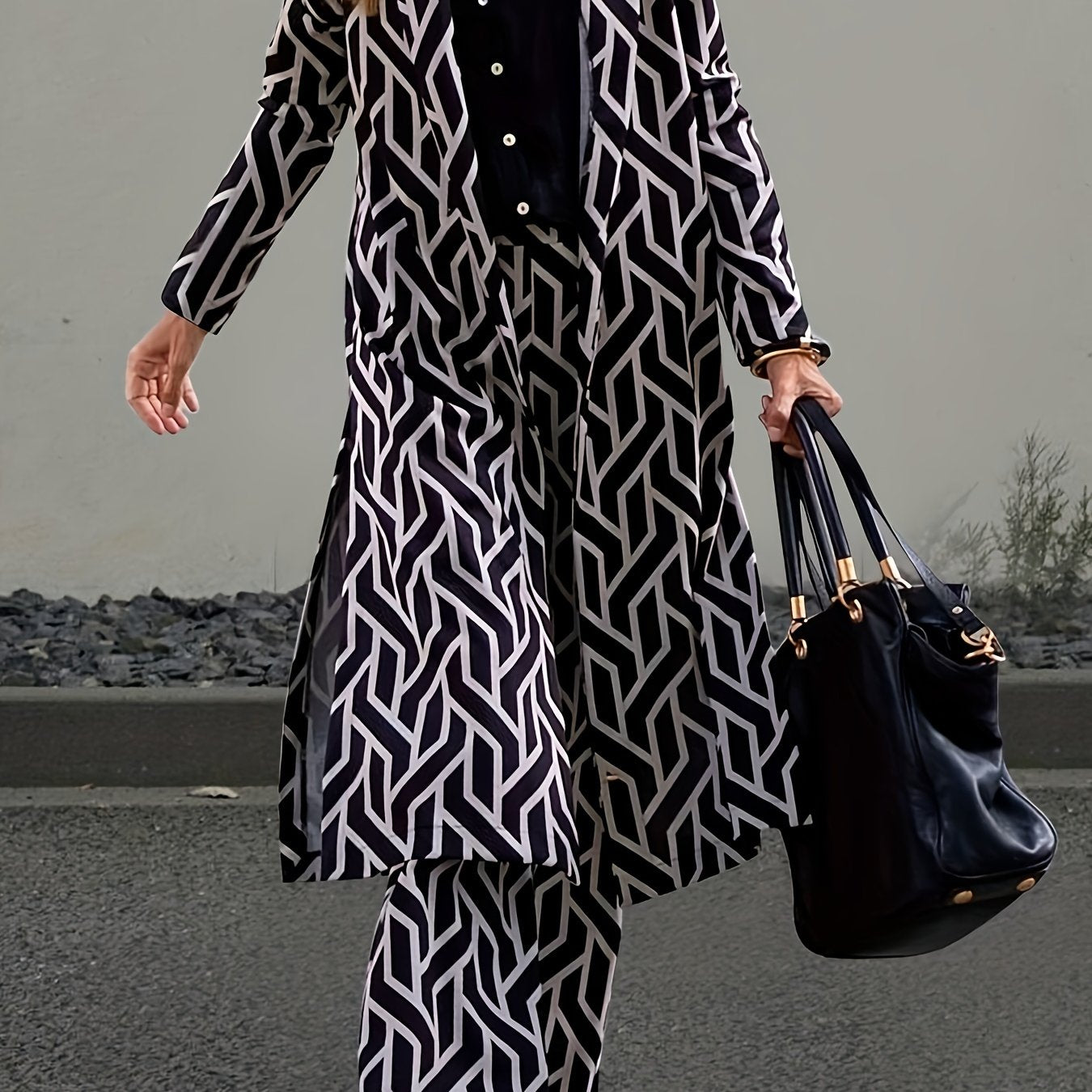 Plus Size Casual Outfits Two Piece Set, Women's.