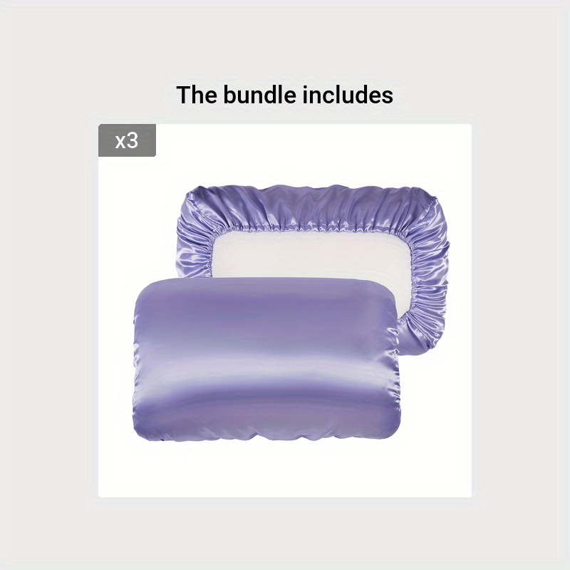 2pcs Soft And Breathable Satin Pillowcase With Elastic Cord .